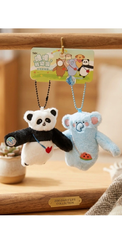 Panda Fil Peluş Çanta Süsü Anahtarlık