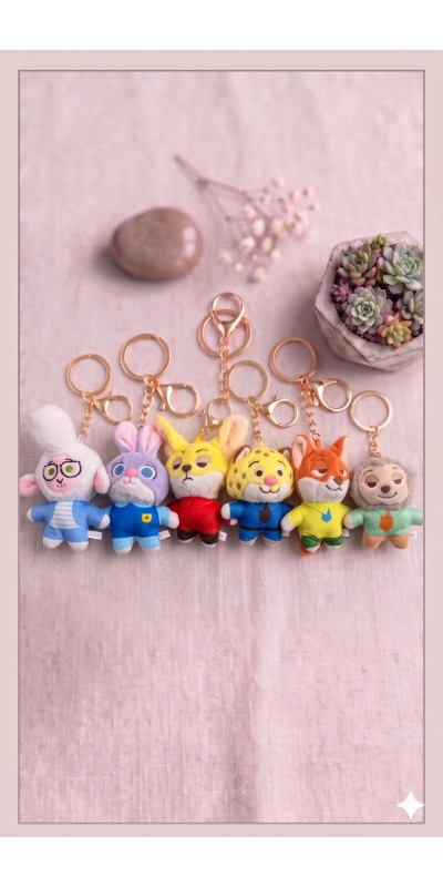 Zootopia Karakterler Peluş Anahtarlık Çanta Süsü