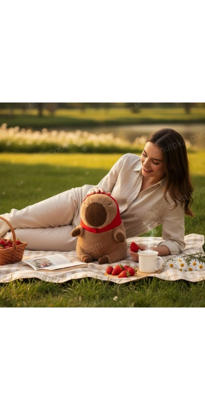 Capybara Büyük Boy Annesi Çilek Kapşonlu