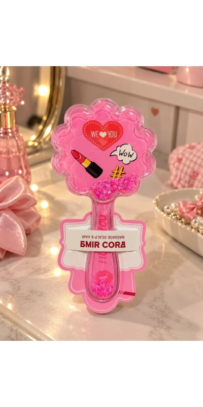 Çiçek Şeklinde Pembe Tarak