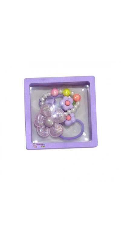 Mor Çiçek 3lü Toka Seti