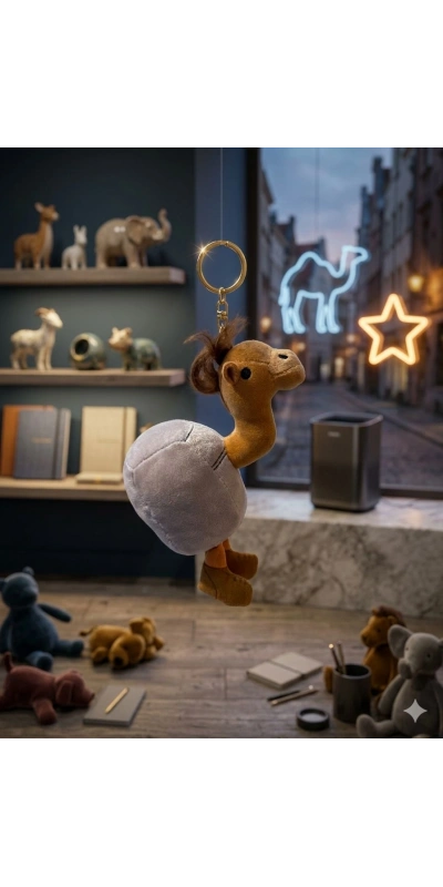 Peluş Deve Anahtarlık Çanta Süsü