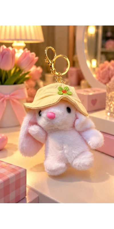 Şapkalı tavşan pembe