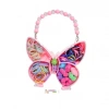 Pembe Lastik Toka Seti Kelebek Çanta