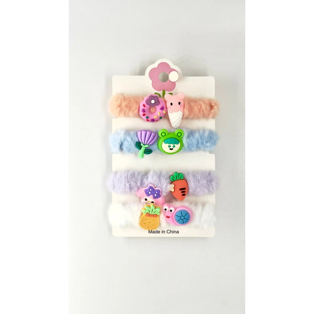 4lü Bağlamalı Figürlü Lastikli Toka Dondurma