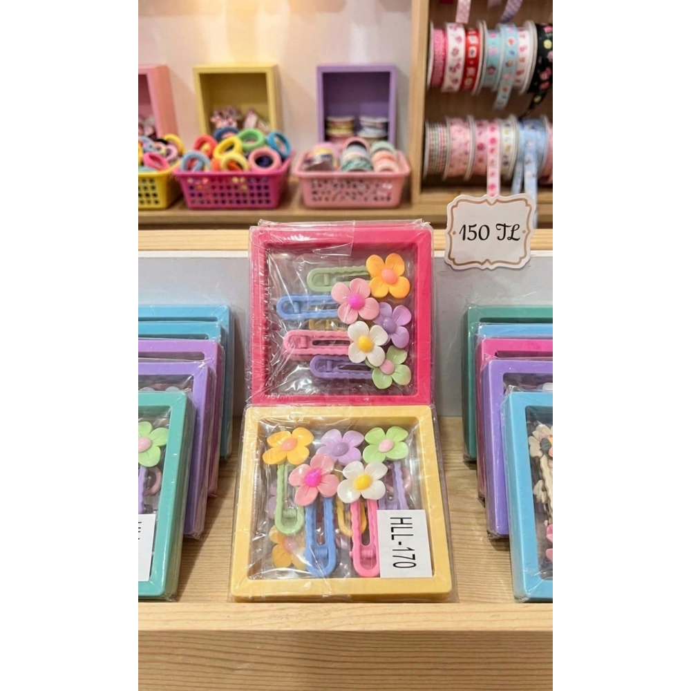 4 Yaprak Papatya Kutulu Toka Seti