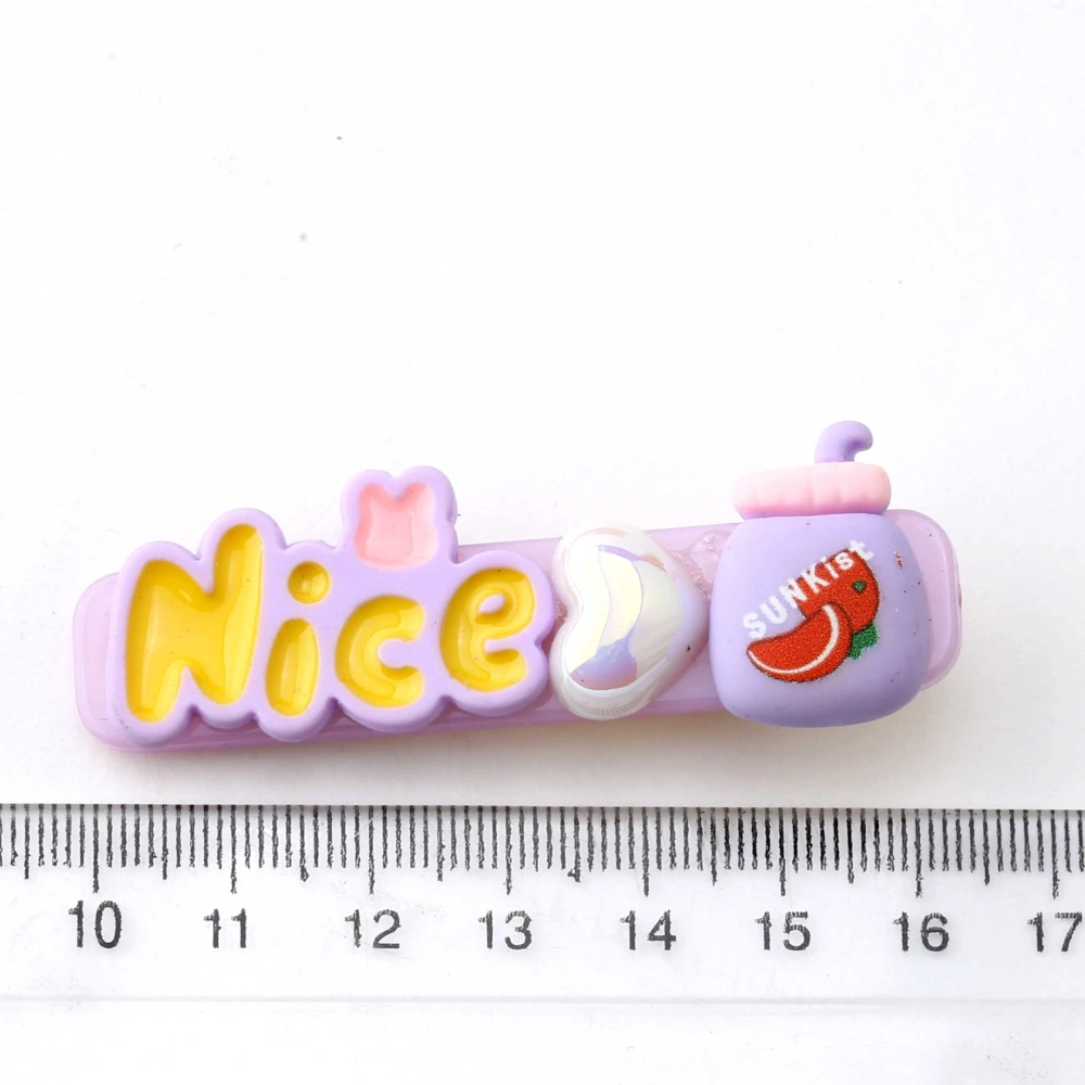 Mor Renkli Kız Çocuk 5li Toka Seti