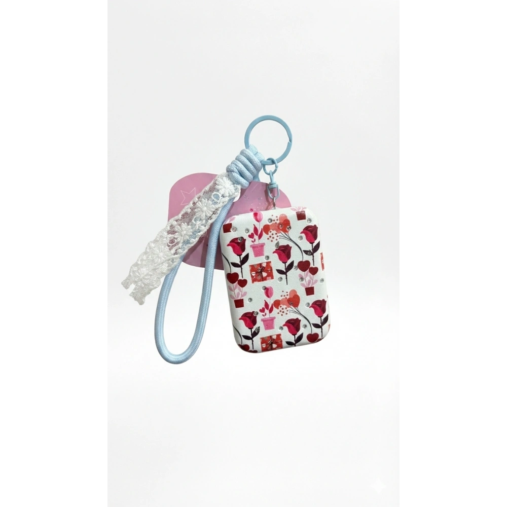 Gül Desenli Cep Aynası