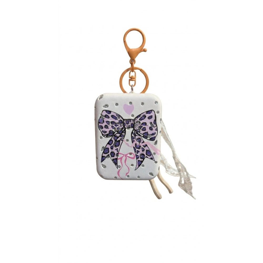 Fiyonk Figürlü Beyaz Cep Aynası