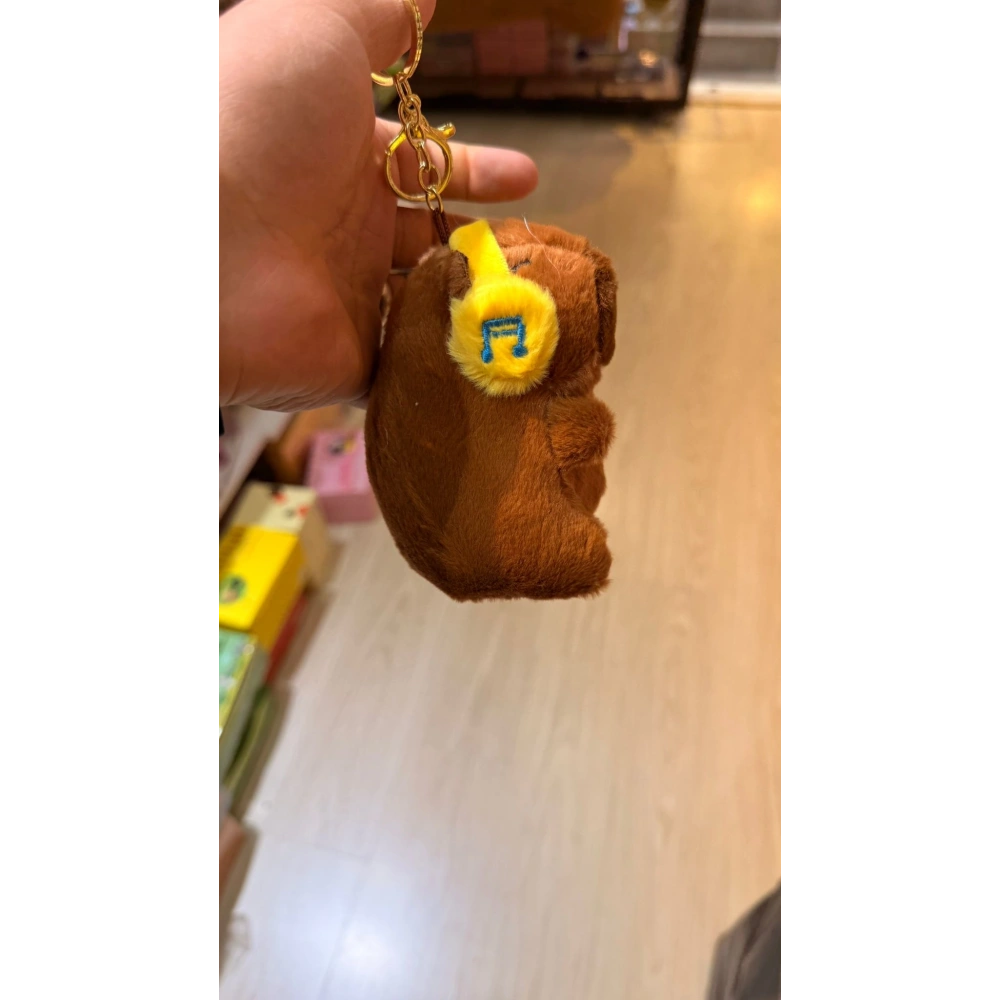 Cappypara kulaklıksı müzik dinliyor sarı