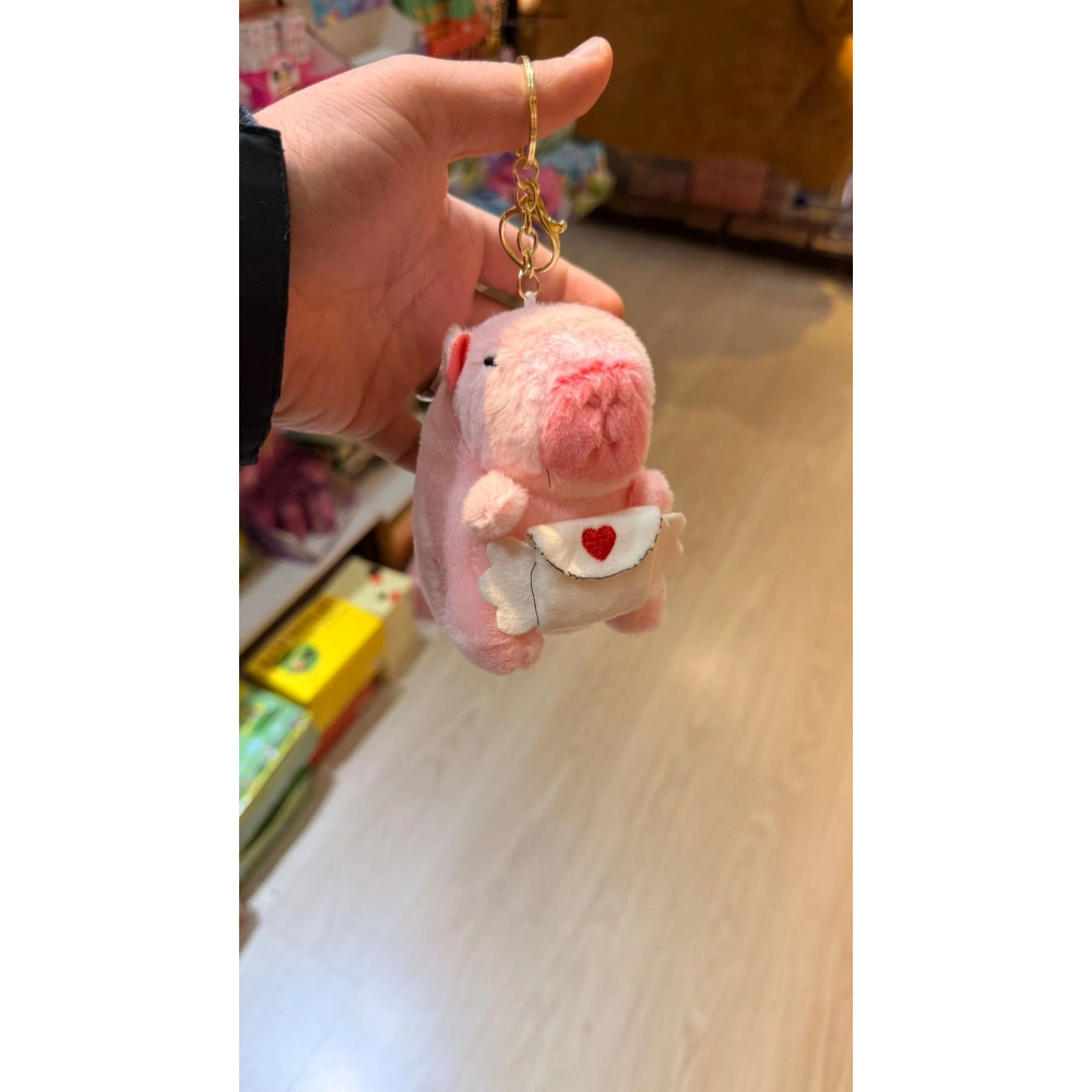 Pembe Cappypara Mektupsu Taşıyor Beyaz