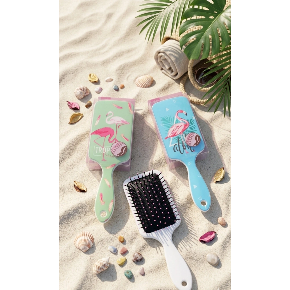 Tropikal Flamingo Serisi Saç Tarağı