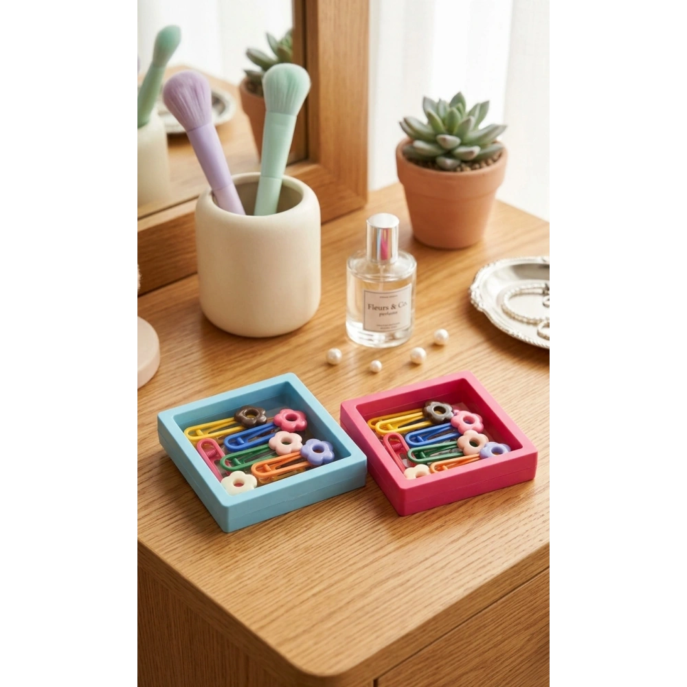 Papatya Figürlü Kutulu Toka Seti