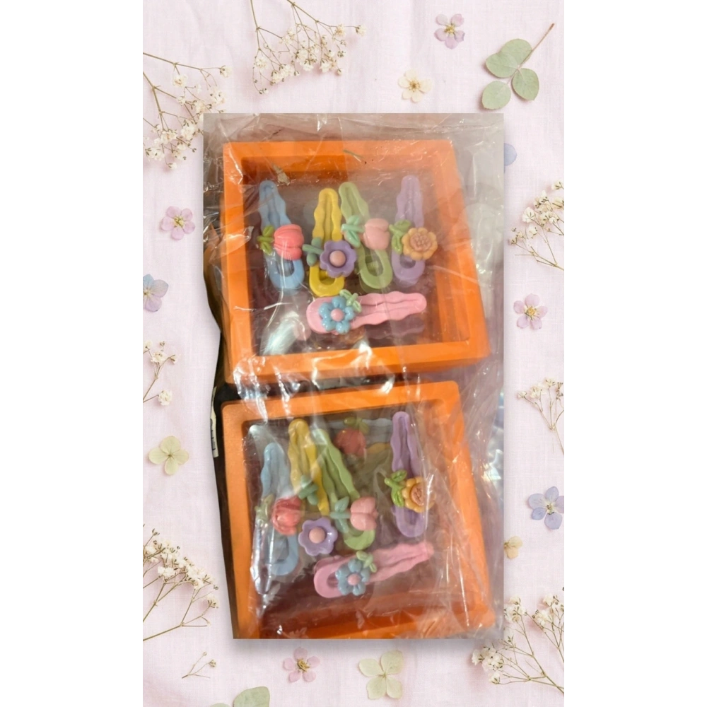 Karışık Çiçekler Vakumlu Kutulu Toka Seti