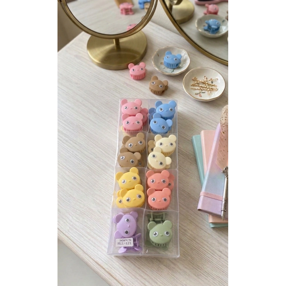 Renkli Ayıcık Tasarımlı Plastik Toka