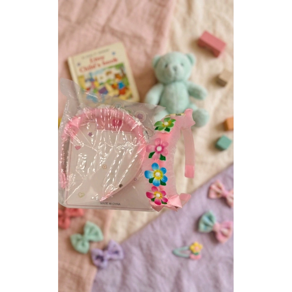 Papatya Figürlü Tüllü Çocuk Tacı