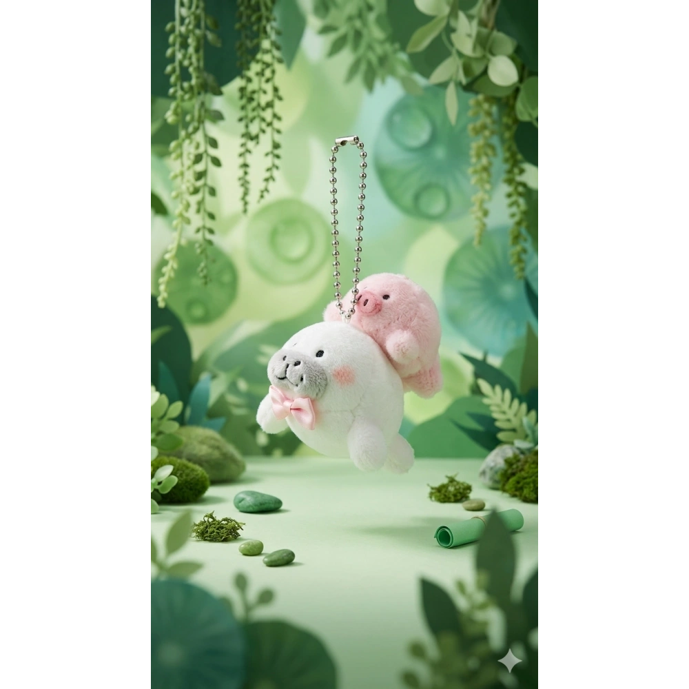 Baby Seal Lu Plush Çanta Süsü Anahtarlık