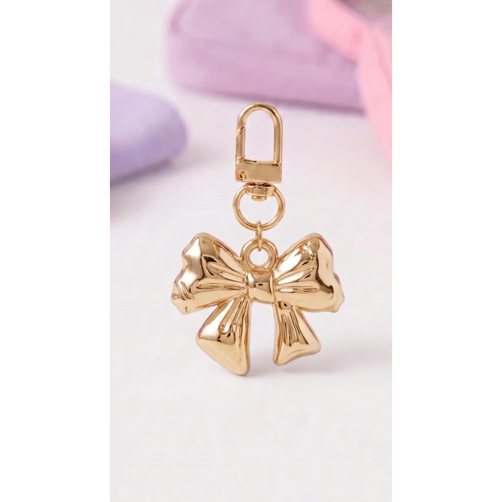 Gold Fiyonk Anahtarlık Çanta Süsü