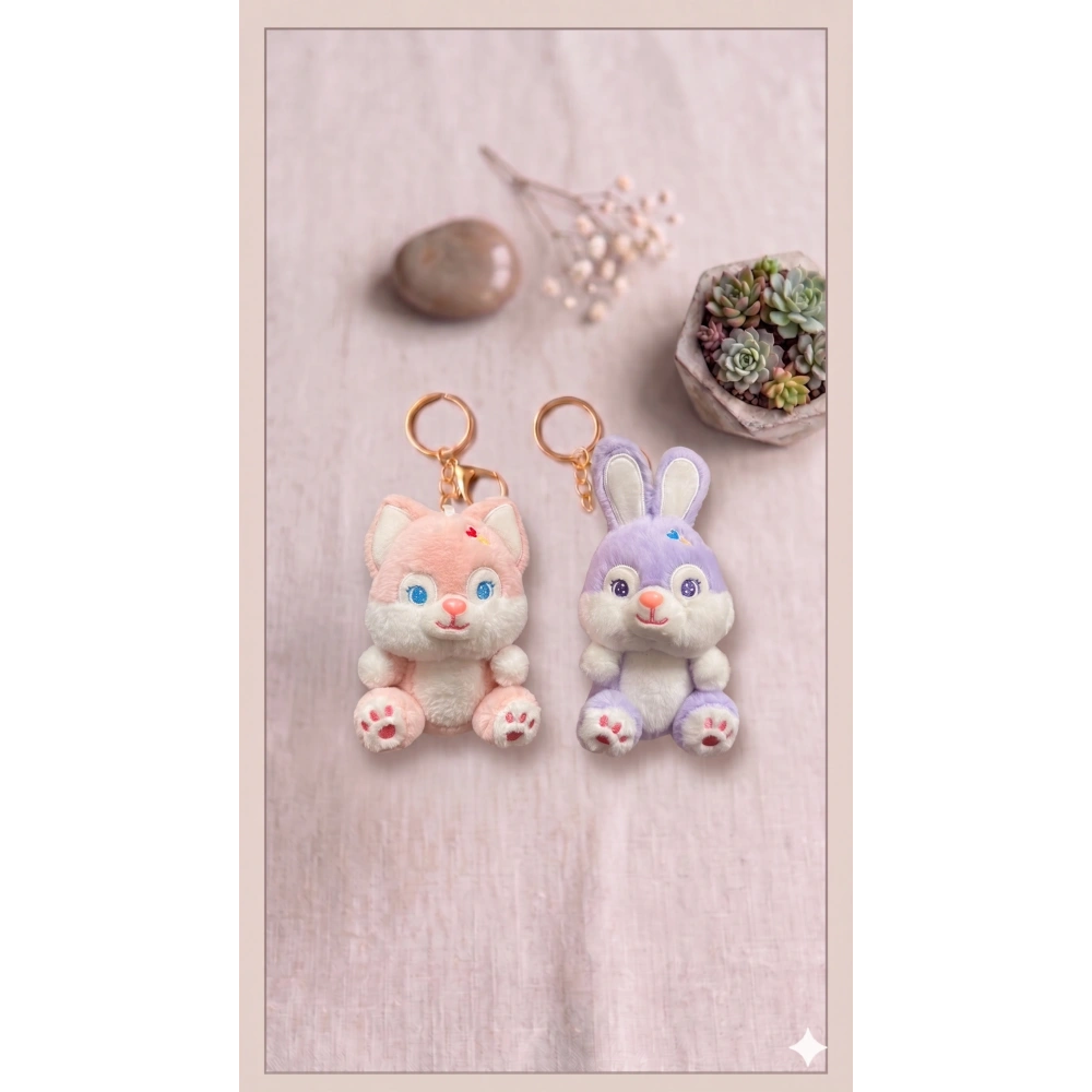 Tavşan Peluş Anahtarlık Çanta Süsü