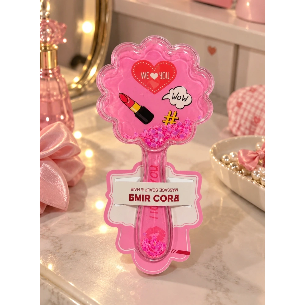 Çiçek Şeklinde Pembe Tarak