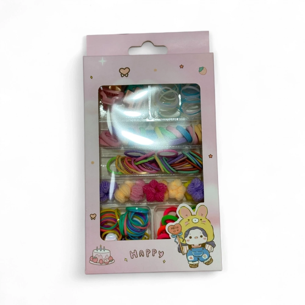 Lastik saç toka seti