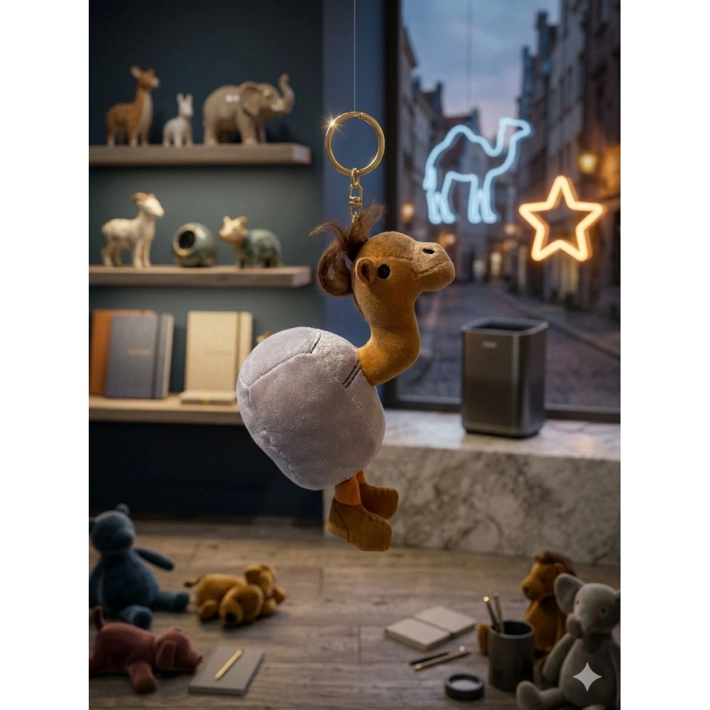 Peluş Deve Anahtarlık Çanta Süsü