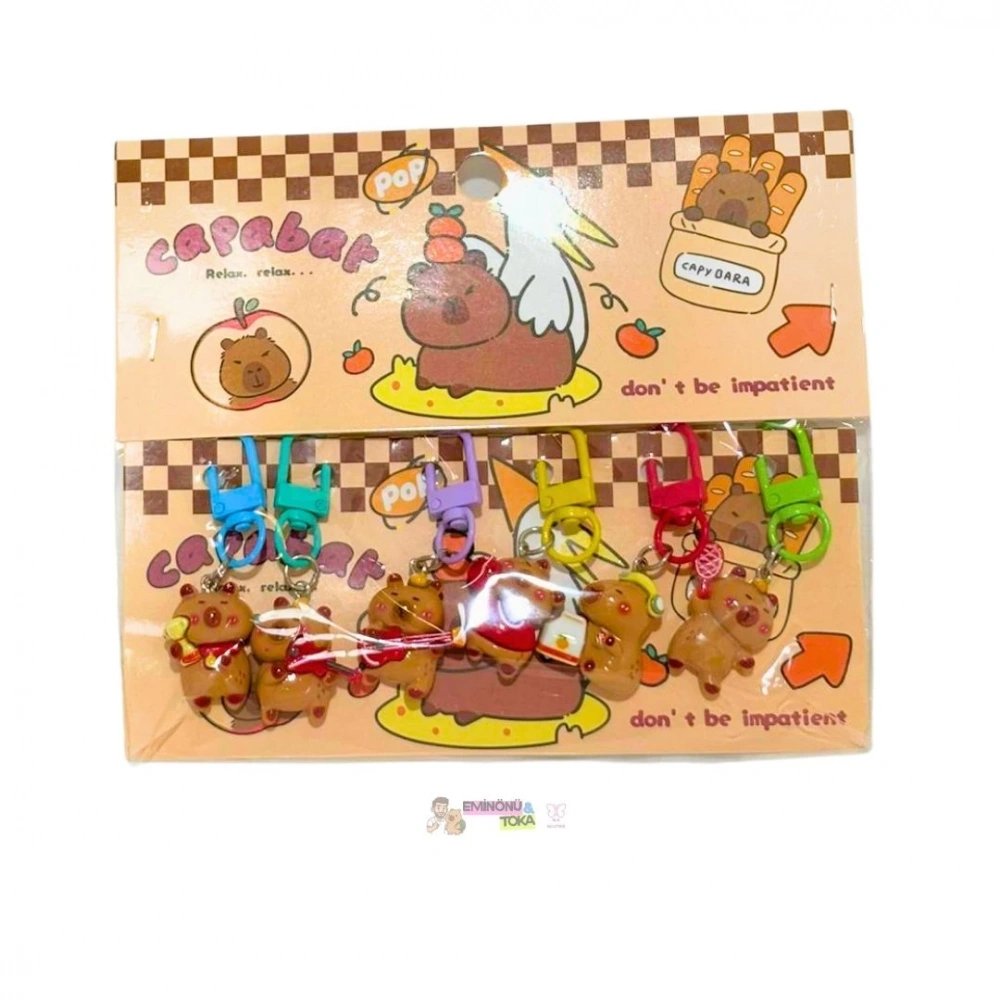 Capybara 6lı Anahtarlık Seti