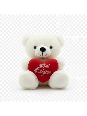 Kalplı ayıcık beyaz