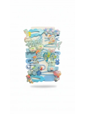 Çoklu Karışık Toka Seti Mavi