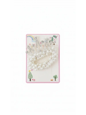 Çıtçıtlı Saç Tokası İnci Detaylı