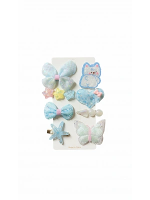 Ayıcıklı Karışık Toka Seti - Mavi