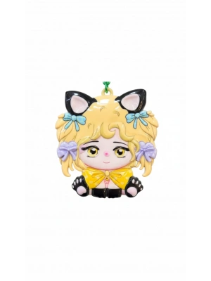 Kedi Kulaklı Sevimli Mini Tarak Sarı Renk