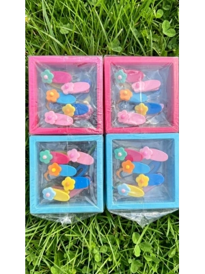 Çiçek Figürlü Kutulu Toka Seti