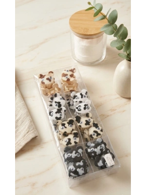 Panda ve İnek Desenli Toka