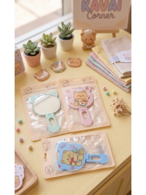 Sevimli Ayıcık Figürlü Katlanabilir El Aynası