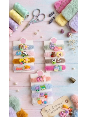 4lü Bağlamalı Figürlü Lastikli Toka Seti