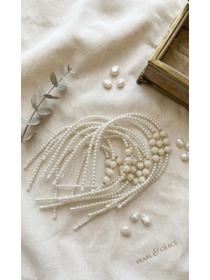 Zarif İnci İşlemeli Saç Tacı