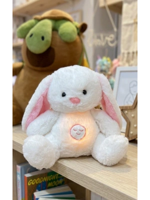 Beyaz Ayıcık Kulaklıksı Nefes Alan Bebek Oyuncak