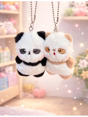 Panda Sevgililer Çanta Süsü Anahtarlık