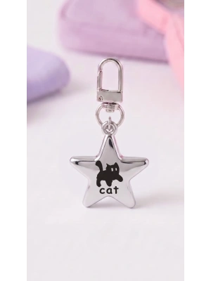 Kedi Figür Yıldız Anahtarlık Çanta Süsü