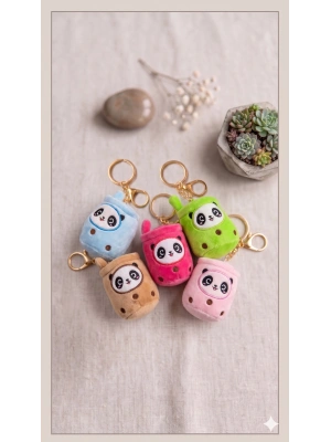 Bardak Panda Peluş Anahtarlık Çanta Süsü