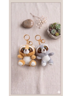 Oakie Rakun Peluş Anahtarlık Çanta Süsü