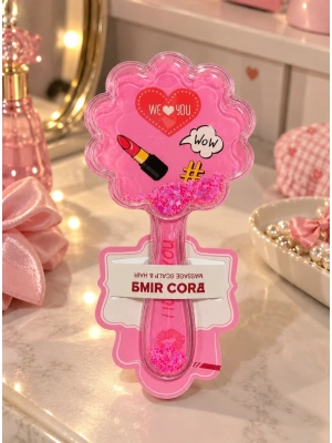 Çiçek Şeklinde Pembe Tarak