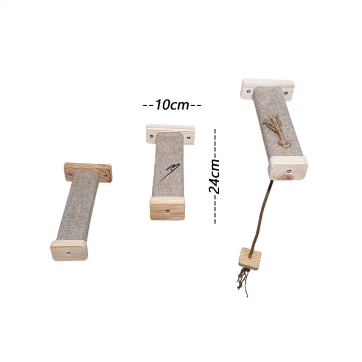 Barış Dizayn Tırmalamalı kedi basamağı kedi köprüsü duvar yürüyüş yolu kedi oyunu püsküllü parkur 2 Renk (3 adet)