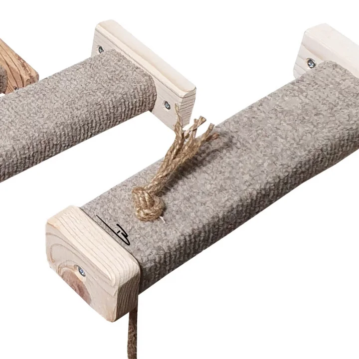 Barış Dizayn Tırmalamalı kedi basamağı kedi köprüsü duvar yürüyüş yolu kedi oyunu püsküllü parkur 2 Renk (3 adet)