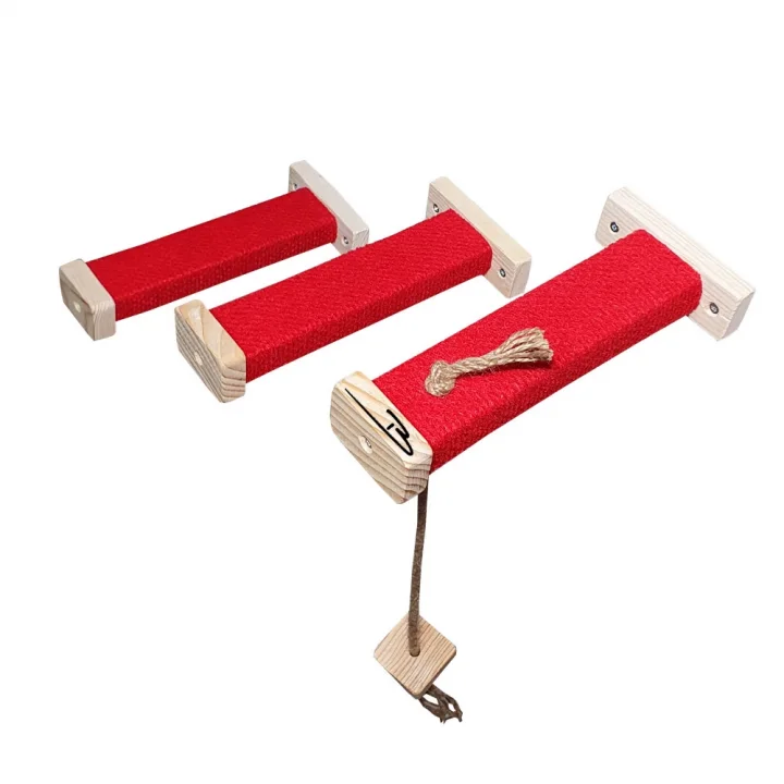 Barış Dizayn Tırmalamalı kedi basamağı kedi köprüsü duvar yürüyüş yolu kedi oyunu püsküllü parkur 2 Renk (3 adet)