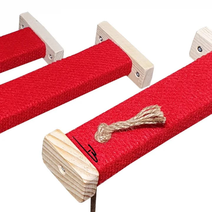 Barış Dizayn Tırmalamalı kedi basamağı kedi köprüsü duvar yürüyüş yolu kedi oyunu püsküllü parkur 2 Renk (3 adet)