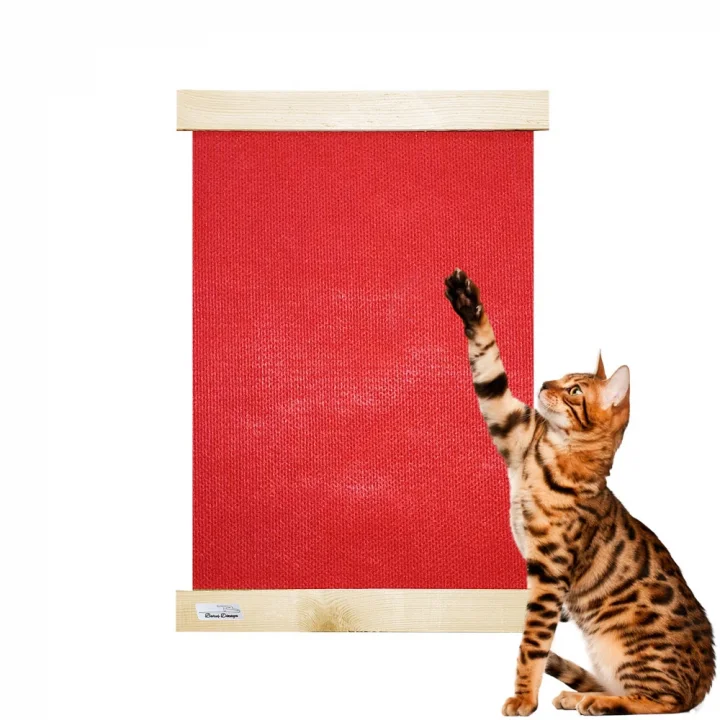 Barış Dizayn Ekonomik Doğal Ahşap Duvara Monte Kedi Tırmalama Paneli Tırmalaması Tırnaklama (55x40cm) 2 Renk