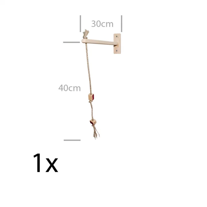 Barış Dizayn 12 Parça Doğal Ahşap Peluş Kedi Oyun Merdiveni Seti Köprü Platform Oyun Duvarı (SET3)