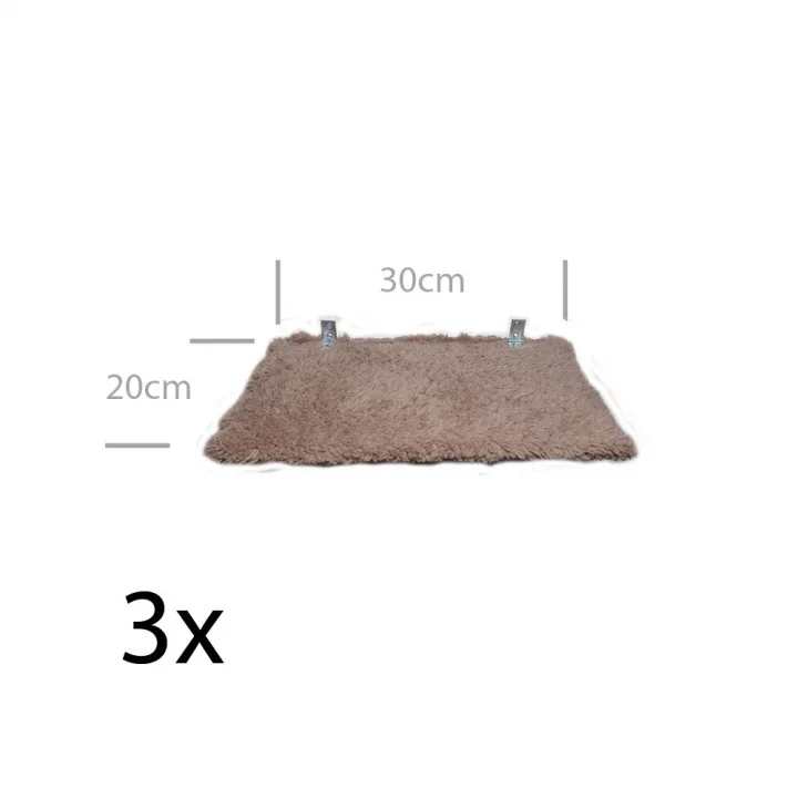 Barış Dizayn 12 Parça Doğal Ahşap Peluş Kedi Oyun Merdiveni Seti Köprü Platform Oyun Duvarı (SET3)